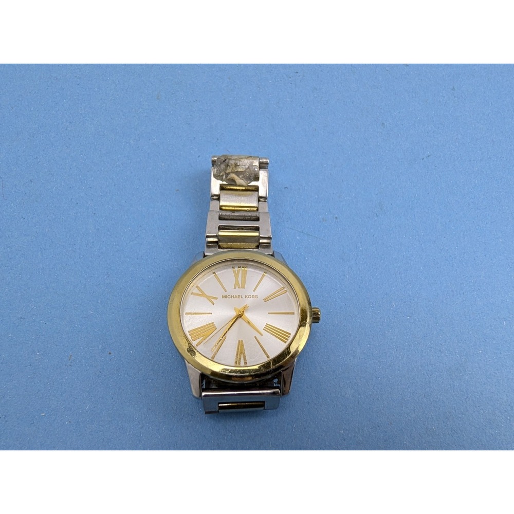 Women Michael Kors Hartman Watch Gold Silver Tone MK-3521 READ